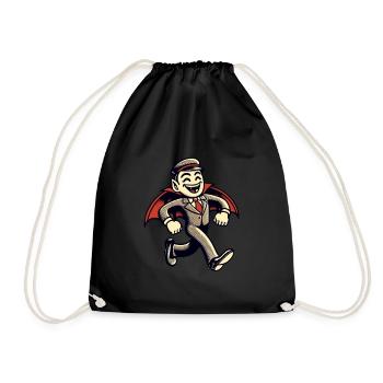 Rétro Vintage Style Halloween Vampire Costume Décoration - Sac de sport léger - noir - Devant