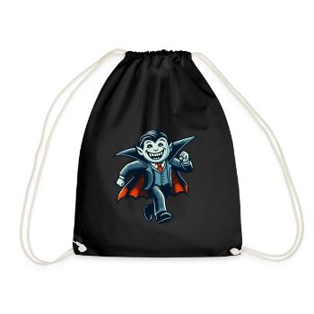 Rétro Vintage Style Halloween Costume Vampire Décoration - Sac de sport léger - noir - Devant