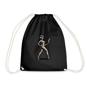 Mummies Nurse Caregiver Physician Assistant - Drawstring Bag - black - Front
