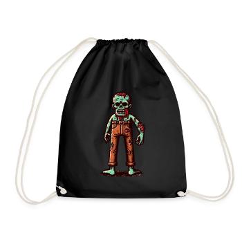 Costume d’Halloween de mort-vivant Creepy Party Design - Sac de sport léger - noir - Devant