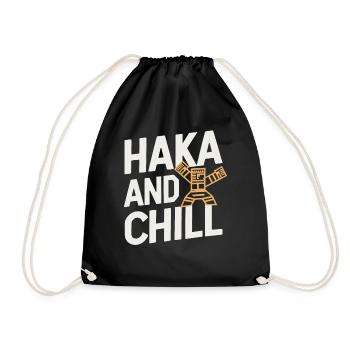Haka Et Chill Nouvelle-Zélande Souvenir - Sac de sport léger - noir - Devant