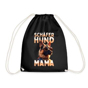 German Shepherd Mom Mistress Mother's Day Shepherd Dogs - Drawstring Bag - black - Front