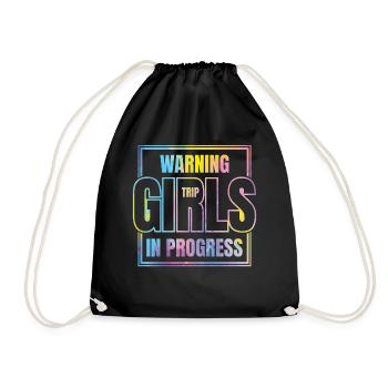 Attention Girls Trip en cours - Sac de sport léger - noir - Devant
