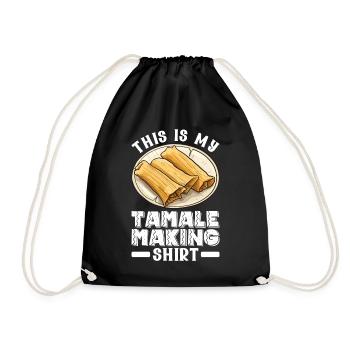 Tamale Mexikanisches Essen Tamale Liebhaber - Turnbeutel - Schwarz - Vorne