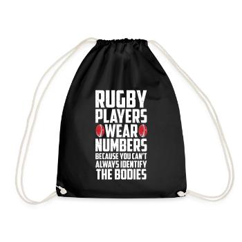 Rugby Gift Rugby Player Rugby Coach - Drawstring Bag - black - Front