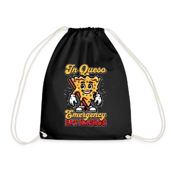 Nachos In Queso Emergency Mexican Food Taco Lover - Turnbeutel - Schwarz - Vorne