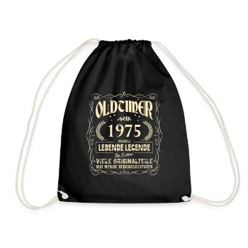 Oldtimer 1975 Geburtstag Lebende Legende Vintage - Turnbeutel - Schwarz - Vorne