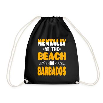 Mentalement à la plage à la Barbade - Sac de sport léger - noir - Devant