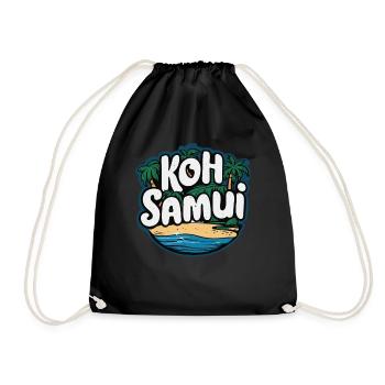 Koh Samui souvenir beach paradise - Drawstring Bag - black - Front