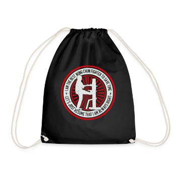 Funny Wing Chun - I am the best Wing Chun Fighter - Drawstring Bag - black - Front