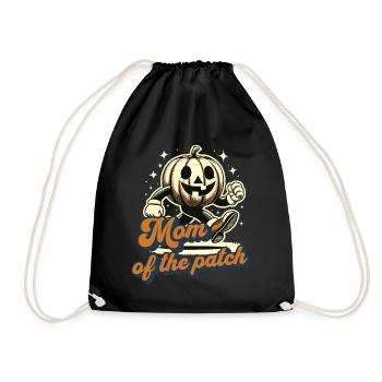 Maman du champ de citrouilles Vintage Halloween Dicton - Sac de sport léger - noir - Devant