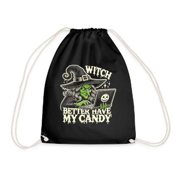 Witches Halloween - Witch Better Have My Candy - Drawstring Bag - black - Front