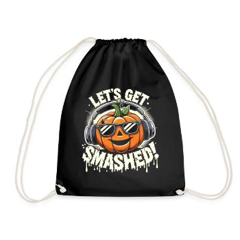 Lustiger Halloween Kürbis - Let’s Get Smashed - Turnbeutel - Schwarz - Vorne