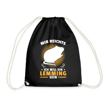 Wants a lemming to be a vole Lemming - Drawstring Bag - black - Front