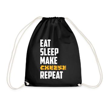 Cheesemaker Dairy Cheese maker Dairy technologist Cheese - Drawstring Bag - black - Front