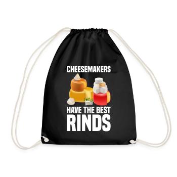 Cheesemaker Dairy Cheese maker Dairy technologist Cheese - Drawstring Bag - black - Front