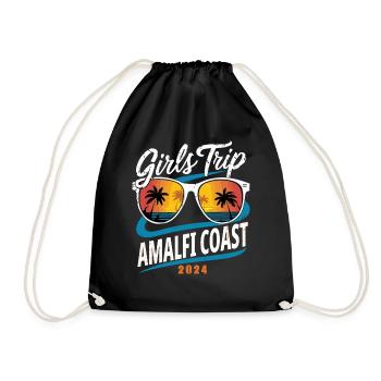 Girls Trip Amalfi Coast 2024 - Drawstring Bag - black - Front