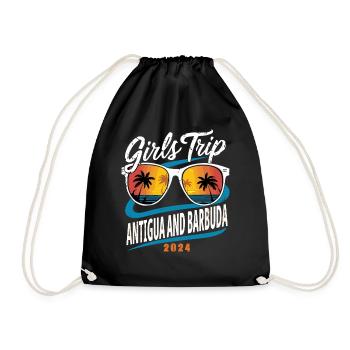 Girls Trip Antigua and Barbuda 2024 - Drawstring Bag - black - Front