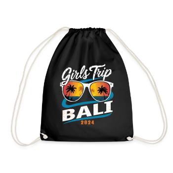 Girls Trip Bali 2024 - Turnbeutel - Schwarz - Vorne