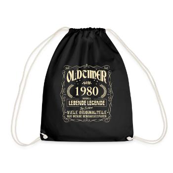 Oldtimer 1980 Geburtstag Lebende Legende Vintage - Turnbeutel - Schwarz - Vorne