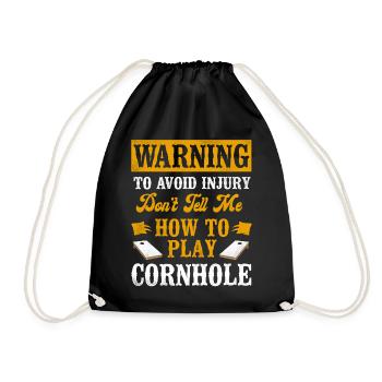 Joueur de sac de haricots de l’équipe Cornhole - Sac de sport léger - noir - Devant