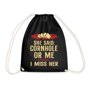 Joueur de sac de haricots de l’équipe Cornhole - Sac de sport léger - noir - Devant