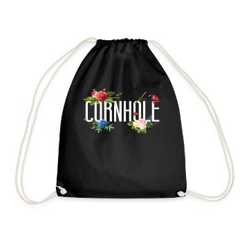Cornhole Team Bean Bag Player - Turnbeutel - Schwarz - Vorne
