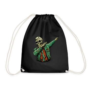 Dabbing Zombie Funny Dabbing Design - Drawstring Bag - black - Front