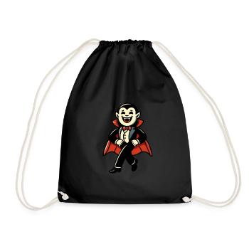 Rétro Vintage Style Halloween Costume Décoration Vampire - Sac de sport léger - noir - Devant
