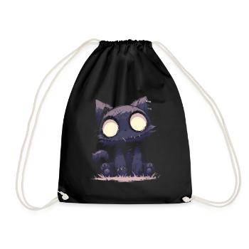 Poupée Chat Chat Chat Poupée Gothique Cadeau Kawaii - Sac de sport léger - noir - Devant