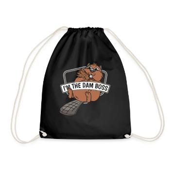 I'm The Dam Eurasian Castor Canadensis Beaver - Drawstring Bag - black - Front
