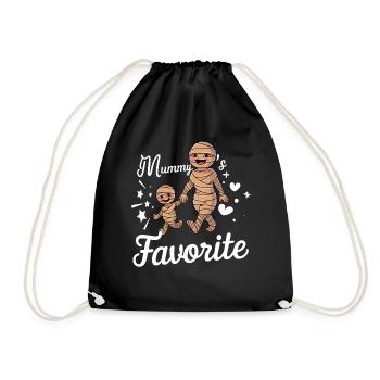 Mummy's Favorite Cute Halloween Design - Drawstring Bag - black - Front