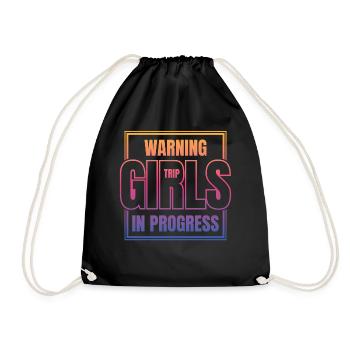 Attention Girls Trip en cours - Sac de sport léger - noir - Devant
