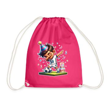 Fußball Geburtstag Kinder - Turnbeutel - Fuchsia - Vorne