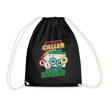 Allez Caller Appelez-moi Crier Caller Daubers Bingo - Sac de sport léger - noir - Devant