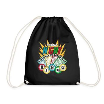 It's Bingo Night Caller Daubers Professional Bingo - Drawstring Bag - black - Front