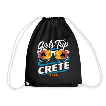 Girls Trip Crete 2024 - Drawstring Bag - black - Front