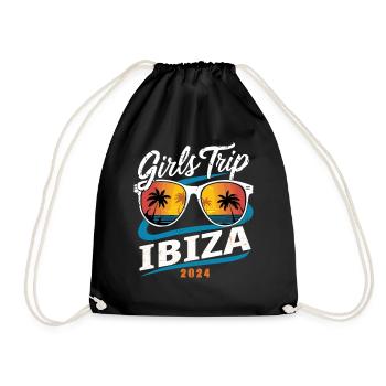 Girls Trip Ibiza 2024 - Turnbeutel - Schwarz - Vorne
