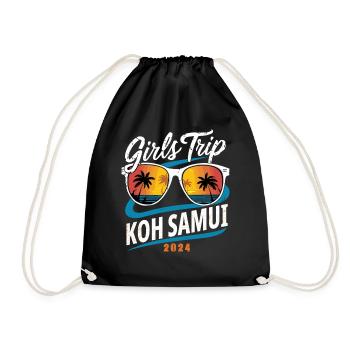 Girls Trip Koh Samui 2024 - Drawstring Bag - black - Front