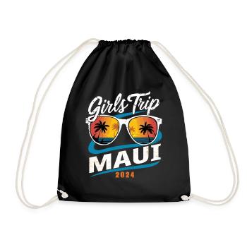 Girls Trip Maui 2024 - Turnbeutel - Schwarz - Vorne