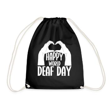 Professeur d’ASL Langue des signes américaine - Sac de sport léger - noir - Devant