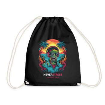 Zombi Chillout Vibes Design Relaxed and Stylish - Drawstring Bag - black - Front