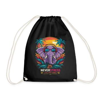 Chillout Vibes Design Relaxed and Stylish - Drawstring Bag - black - Front