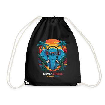 Chillout Vibes Design Entspannt und Stilvoll - Turnbeutel - Schwarz - Vorne