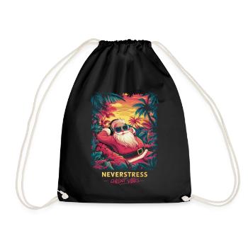 Santa Chillout Vibes Design Relaxed and Stylish - Drawstring Bag - black - Front