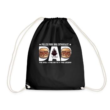Pulled Pork BBQ Enthusiast Dad The Idol Meat Lover - Turnbeutel - Schwarz - Vorne