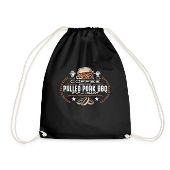 Pulled Pork BBQ Coffee Loves Barbecue Coffee Lover - Turnbeutel - Schwarz - Vorne
