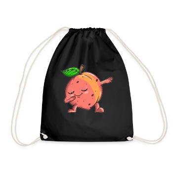 Fruit Lover Vegan Live Dabbing Pêche - Sac de sport léger - noir - Devant