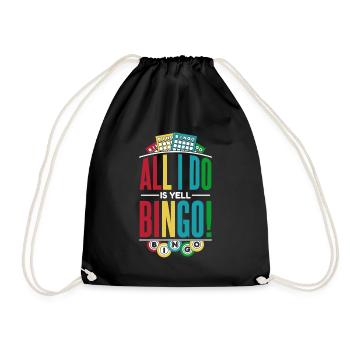 Alles, was ich tue, ist zu schreien Bingo Professioneller Anrufer - Turnbeutel - Schwarz - Vorne
