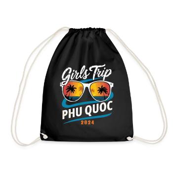 Girls Trip Phu Quoc 2024 - Turnbeutel - Schwarz - Vorne